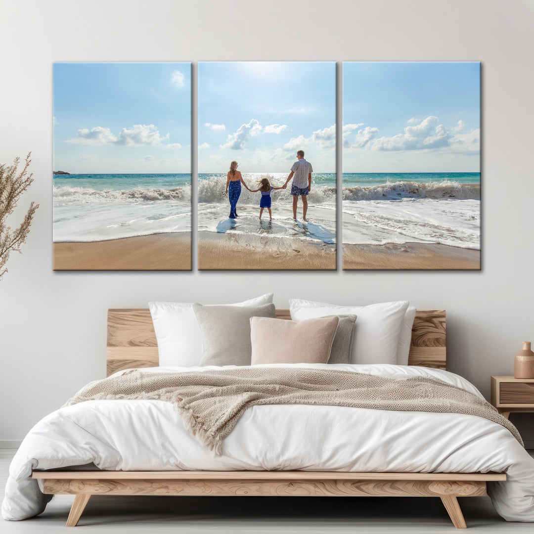 40x90cm 3 Parties Toile Personnalisé Photo