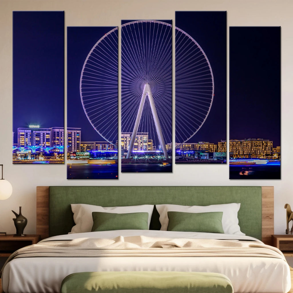 Tableau Photo 5 Panneaux "Le Rythme" – Effet Décalé (200x107cm)