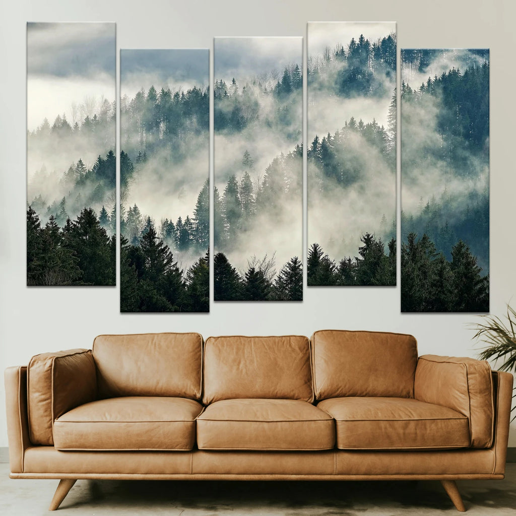 Tableau Photo 5 Panneaux "Le Rythme" – Effet Décalé (200x107cm)