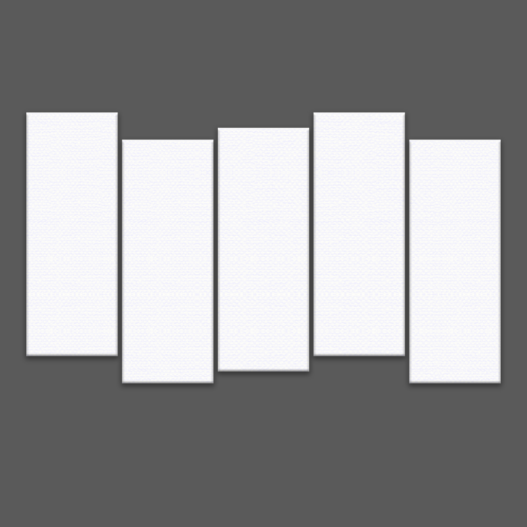 Tableau Photo 5 Panneaux "Le Rythme" – Effet Décalé (200x107cm)