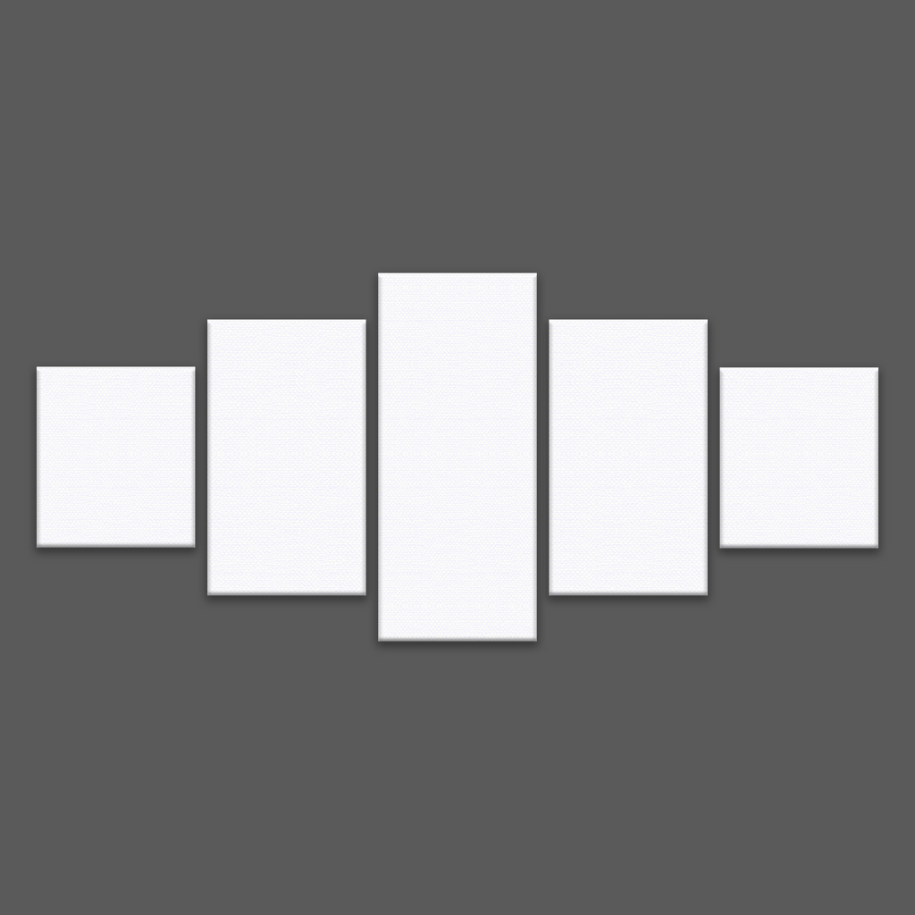 Toile Photo Personnalisée 5 Panneaux – Composition Diamant (250cm)