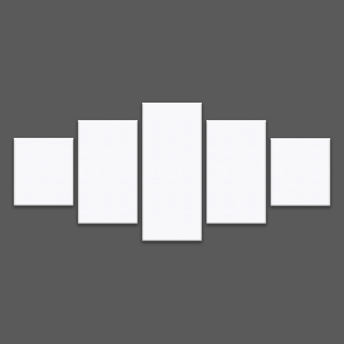 Toile Photo Personnalisée 5 Panneaux – Composition Diamant (250cm)