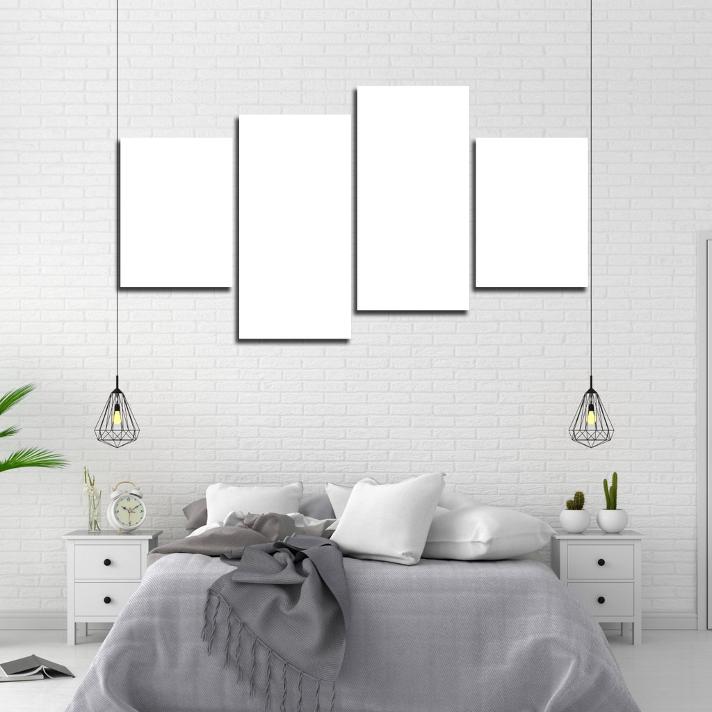 60x120cm 4 Panneaux Impression Photo Toile