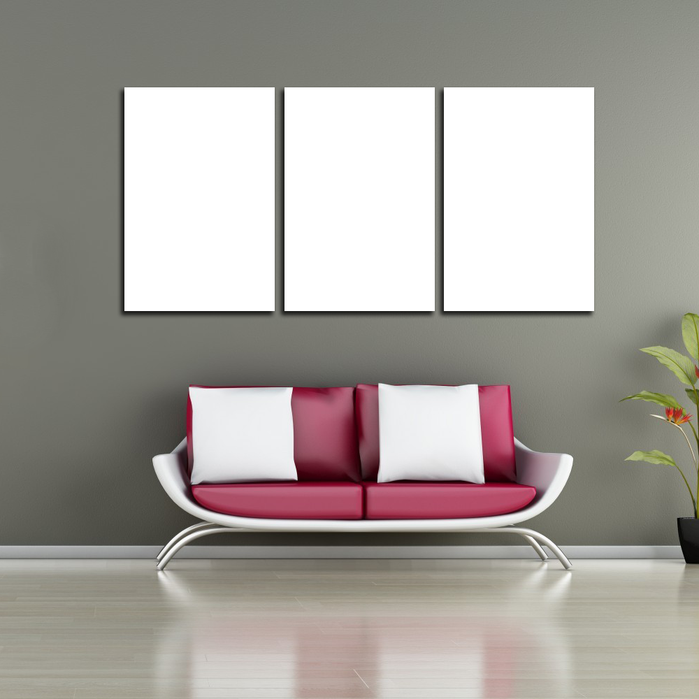 76x153cm 3 Panneaux Impression Photo Toile XL