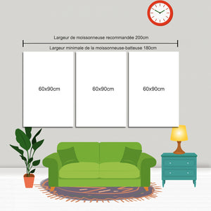 90x180cm 3 Parties Toile Personnalisé Photo XXL